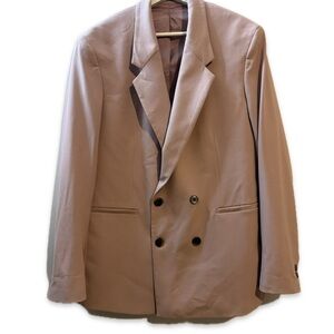 Zara Chic Mauve Oversized Double-Breasted Blazer